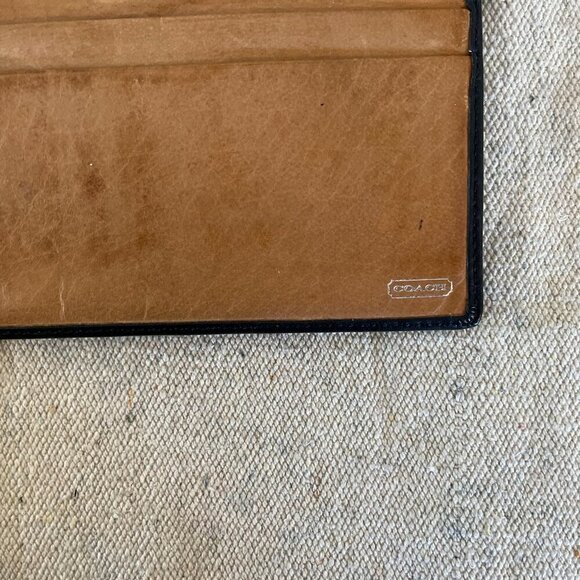 Vintage Classic Coach Black Leather Soho Buckle Trifold Check CC Wallet - Picture 8 of 9
